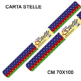 CARTA STELLE CM.70x100 - CONF. 12 FG. - COL. ASS.