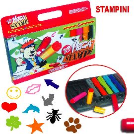 MEGASTAMP MAXI  CON 10 DISEGNI E COLOR. ASSORTITI