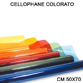 CELLOPHANE COLORATO CM.70X500 - CONF. 7 ROTOLI - ASS