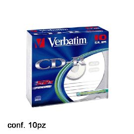 CD-R VERBATIM 52X 700MB SLIM CONF. 10PZ
