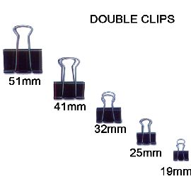 DOUBLE CLIPS 32MM NERO SCATTO