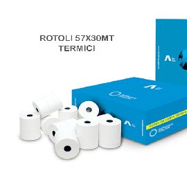 ROTOLINI TERMICI 57X30MT F.12 OMOL. CONF. 10PZ